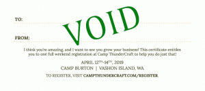 Gift Certificate (voided)
